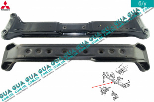 Поперечная балка / траверса рамы крепления подушки КПП ( опора ) Mitsubishi / МИТСУБИСИ PAJERO III 2000-2006 / ПАДЖЕРО 3 00-06 2.5TD 4WD (2477 куб.см.)