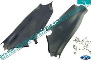 Внутренняя обшивка ( молдинг ) накладка стойки задней левой Ford / ФОРД ESCORT 1992-1995 / ЭСКОРТ 92-95 1.3 (1299 куб. см.)