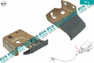 Ручка открывания капота Nissan / НИССАН ALMERA N16 / АЛЬМЭРА Н16 2.2 DCI ( 2184 куб.см.)
