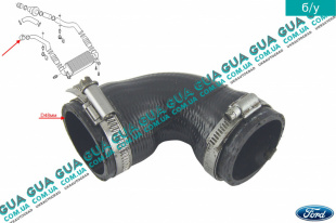Патрубок интеркуллера ( от радиатора к коллектору ) Ford / ФОРД FOCUS II 2004-2011 / ФОКУС 2 1.8DI (1753 куб.см.)