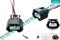 Фишка / разьем с проводами лямбда-зонда ( мапсенсора / штекер датчика расходомера ДМРВ / конектор лямбда зонд 4 контакта )