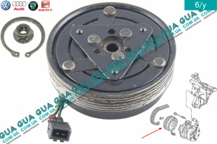 Электромуфта компрессора кондиционера ( электромагнитная муфта )   