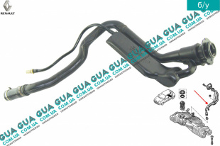 Заливная горловина топливного бака Renault / РЕНО CLIO II / КЛИО 2 1.9DTI (1870 куб.см.)