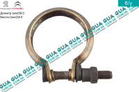Хомут крепления сажевого фильтра / глушителя ( термозащитного экрана ) катализатора