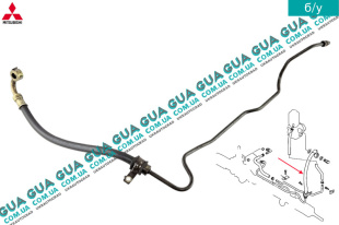 Шланг / патрубок гидроусилителя ( трубка високого давления ГУРа ) правый руль (англ.) Mitsubishi / МИТСУБИСИ PAJERO III 2000-2006 / ПАДЖЕРО 3 00-06 3.2DI-D (3200 куб.см.)