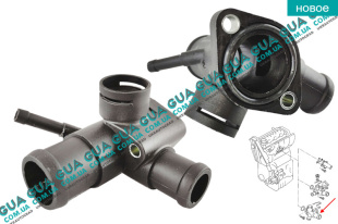 Корпус термостата / фланец охлаждающей жидкости   