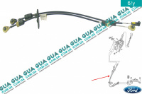 Трос переключения передач КПП ( комплект ) 6 ступенчатая коробка передач L=1075мм L2=1125мм