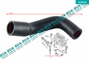Патрубок вентиляции картерных газов ( шланг, трубка cапуна )   