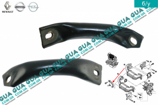 Кронштейн крепления катализатора ( выхлопной трубы ) Renault / РЕНО LAGUNA II / ЛАГУНА 2 2.2DCI (2188 куб.см.),