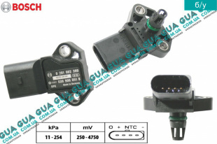 Датчик абсолютного  давления наддува воздуха мапсенсор / MAP-сенсор /ДАД   