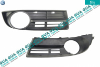 Накладка декоративная / молдинг / листва переднего бампера правая ( вставка под противотуманые фары ) решетка