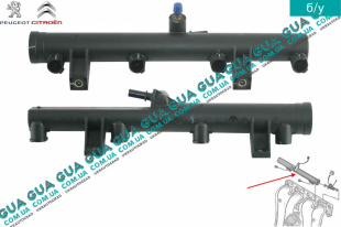 Топливная рейка / Рампа / распределительный трубопровод / Common Rail Peugeot / ПЕЖО 406 2.0 V16 (1997 куб. см.)