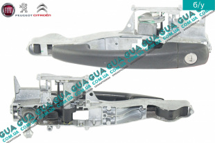 Ручка передней левой двери наружная ( под ключ ) Peugeot / ПЕЖО 207 1.6 16V RC (1598 куб.см. )