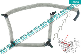 Трубка топливная обратки ( возвратка )  шланг форсунок 07- Volvo / ВОЛЬВО S80 II 2.0TDi (1997 куб. см.)