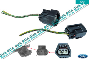 Фишка / разъем ( 3 контакта ) датчика давления наддува воздуха Мапсенсора Ford / ФОРД C-MAX 2003-2007 / ФОКУС С-МАКС 1.8DI (1753 куб.см.)