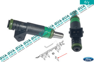 Форсунка топливная инжекторная электрическая 1шт. Ford / ФОРД FOCUS I 1998-2004 / ФОКУС 1 98-04 1.6 V16 (1596 куб. см.)