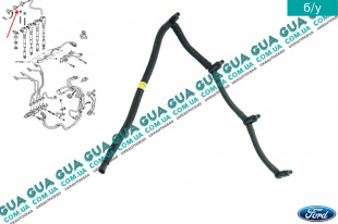 Трубка топливная обратки / возвратка топлива форсунки / шланг форсунок 05-   