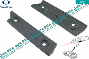 Молдинг (листва) накладка зеркала внутренняя правая SsangYong / САНГЙОНГ KYRON 2.0XDI (1998 куб.см.)