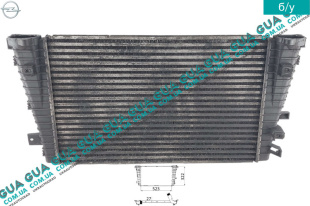 Радиатор интеркулера Opel / ОПЕЛЬ ZAFIRA B 2005-2012 / ЗАФИРА Б 05-12 1.9CDTI (1910 куб.см.)