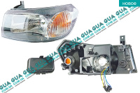 Фара передняя левая ( темный отражатель ) Ford / ФОРД TRANSIT 2000-2006 / ТРАНЗИТ 00-06 2.4TDE (2402 куб.см.)