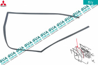 Уплотнитель ( направляющая ) стекла передней левой двери Mitsubishi / МИТСУБИСИ PAJERO III 2000-2006 / ПАДЖЕРО 3 00-06 3.5 (3497 куб.см.)