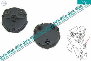 Электропривод / коректор зеркала (моторчик ) Opel / ОПЕЛЬ CORSA C 2000-2009 / КОРСА С 00-09 1.7DTI V16 (1686 куб. см.)