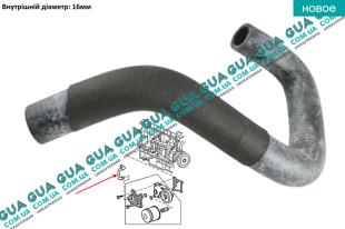 Патрубок масляного радиатора / трубка системы охлаждения ( шланг теплообменника )   