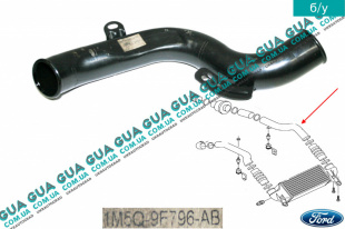 Патрубок интеркулера от турбины к интеркулеру ( метал )    