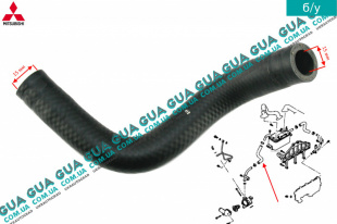 Патрубок / трубка системы охлаждения ( от теплообменника  к термостату) Mitsubishi / МИТСУБИСИ PAJERO IV 2006- / ПАДЖЕРО 4 06- 3.2DI-D (3200 куб.см.)