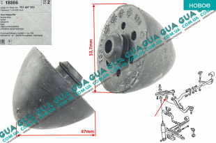Отбойник / буфер переднего рычага ( подушки / опори амортизатора )   