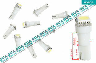 Лампа / лампочка  T5 - 5050 - 1smd в панель приборов 1шт. SsangYong / САНГЙОНГ KYRON 2.0XDI (1998 куб.см.)