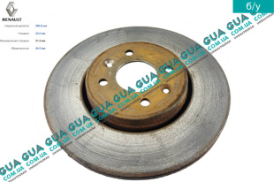 Тормозной диск вентилируемый передний D280   