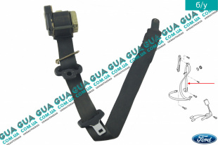 Ремень безопасности инерционный передний правый Ford / ФОРД MONDEO III 2001-2007 / МОНДЕО 3 1.8SCI (1798 куб. см.)