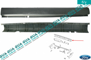 Бампер задний Ford / ФОРД TRANSIT 2006- / ТРАНЗИТ 06- 2.3 V16 (2295 куб.см.)