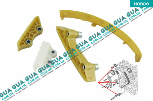 Успокоитель цепи привода распредвала ( планка успокоителя цепи ГРМ ) ( комплект ) 120 л.с.   