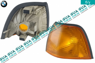 Указатель поворота левый желтый поворотник BMW / БМВ 3-series E-36 1990-2000 320i (1991 куб. см.)