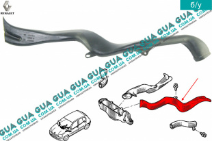 Воздуховод отопителя / печки салона задний левый   