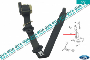 Ремень безопасности инерционный передний левый Ford / ФОРД MONDEO III 2001-2007 / МОНДЕО 3 2.2TDCI (2198 куб.см.)