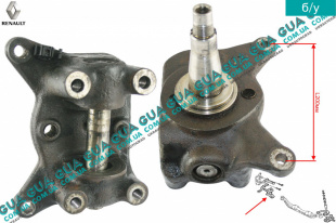 Поворотный кулак / цапфа правая под АБС /ABS Renault / РЕНО MASCOTT 2004-2010 / МАСКОТ 04-10 3.0TDI (2953 куб.см.)