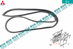 Уплотнитель дверного проема передний правий ( кузова ) Mitsubishi / МИТСУБИСИ PAJERO III 2000-2006 / ПАДЖЕРО 3 00-06 3.5 (3497 куб.см.)