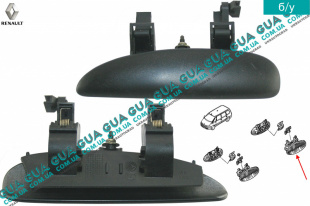 Ручка задней левой двери наружная   