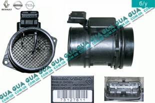 Расходомер воздуха ( воздухомер / датчик массового расхода воздуха ) ДМРВ Renault / РЕНО MASCOTT 2004-2010 / МАСКОТ 04-10 3.0TDI (2953 куб.см.)