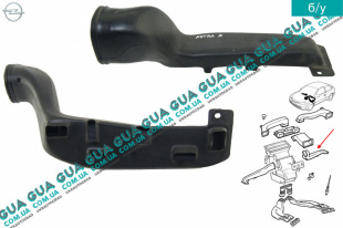 Воздуховод отопителя / печки салона торпеды правый   