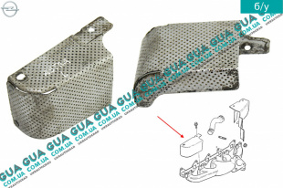 Термозащита выпускного коллектора ( термозащитный экран / левая )   