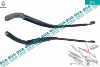 Рычаг ( щеткодержатель / дворник ) щетки стеклоочистителя левый Renault / РЕНО LAGUNA II / ЛАГУНА 2 2.2DCI (2188 куб.см.),