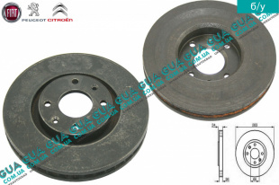 Тормозной диск вентилируемый передний D283   