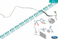 Трубка / патрубок кондиционера ( шланг ) Ford / ФОРД CONNECT 2013-2019 / КОННЕКТ 13-19 1.0 EcoBoost (998 куб. см.)