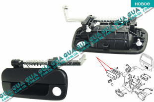 Ручка ляды наружная ( задней двери / крышки багажника )   
