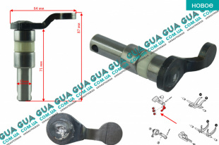 Вал коробки переключения передач рычага кулисы КПП ( шток / подшипники / втулка )   