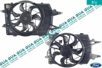 Диффузор основного радиатора в сборе ( моторчик вентилятора / крыльчатка / реостат ) Ford / ФОРД FOCUS I 1998-2004 / ФОКУС 1 98-04 1.4 V16 (1388 куб. см.)